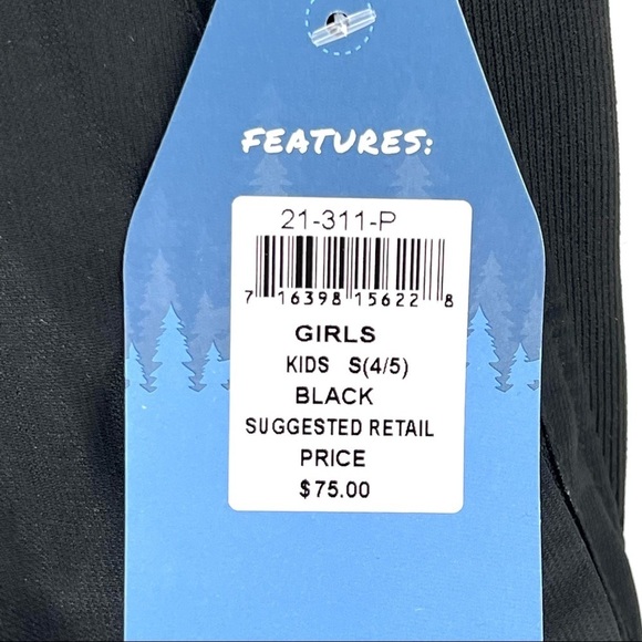 Pulse Premium Outerwear Girls' Zip Snow Bib - S (4-5) - Picture 6 of 6